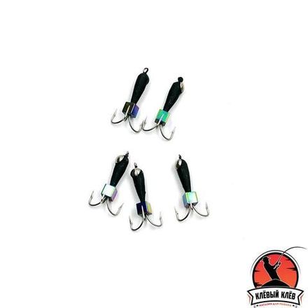 Мормышка вольф. безнасадочная "ЯМАН" Черт с петлей с коронкой из никеля (длинный), d-4 мм, вес 1,5 г, кубик хамелеон