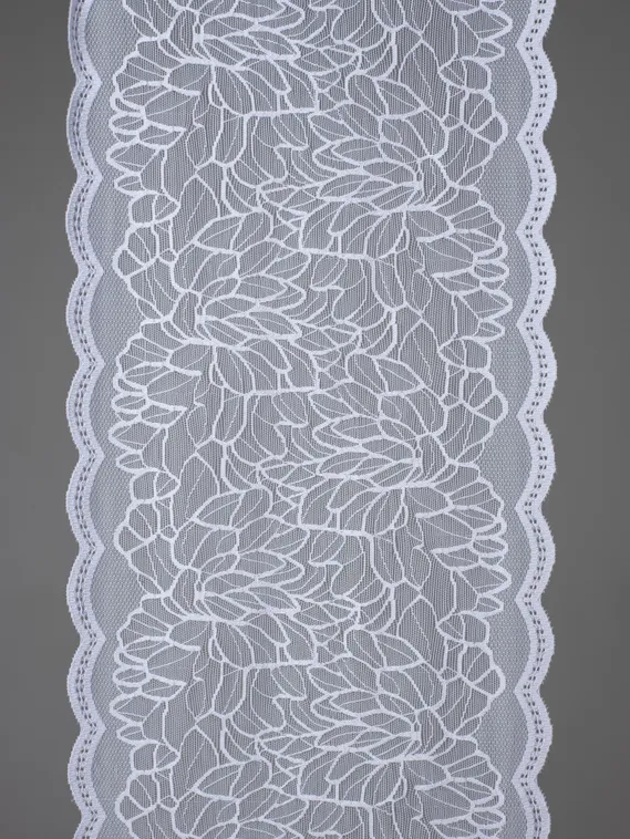 03-295 ОПТ Кружево эластичное 22 см, белый 001