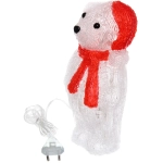 Фигура светодиодная «Мишка в колпачке» 14*10*24 см, 20 ламп LED, (авторежим), 220V, Белый