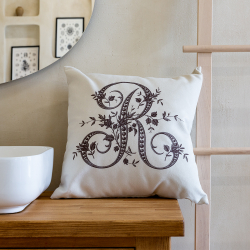 Арт-подушка Объект мечты Монограмма буквы R