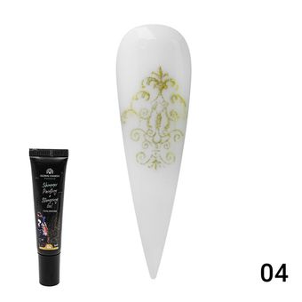 Гель краска для стемпинга и китайской росписи с шиммером Global Fashion, 8 мл 004