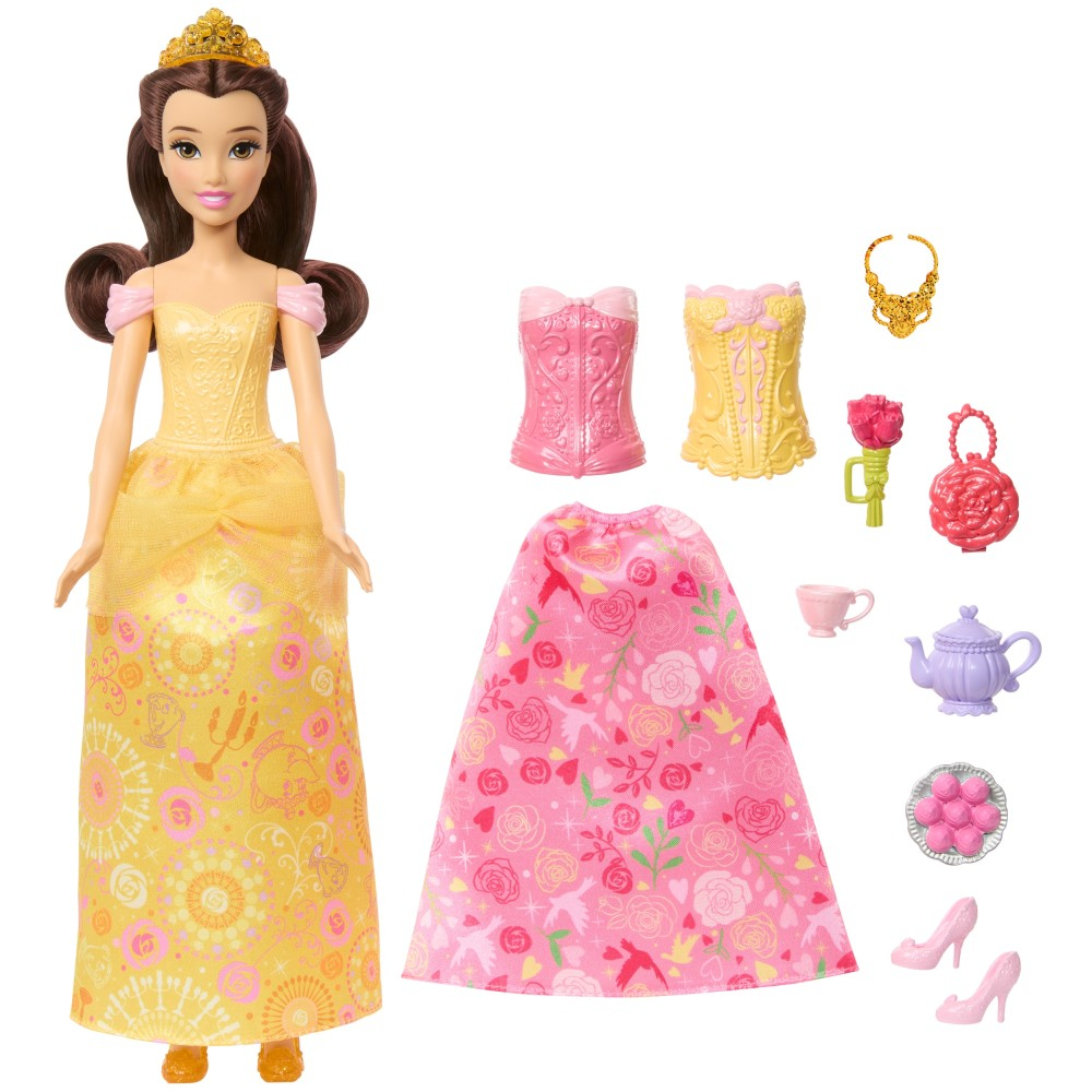 Disney Princess - Принцесса Белль Кукла 2в1 + аксессуары JFJ82