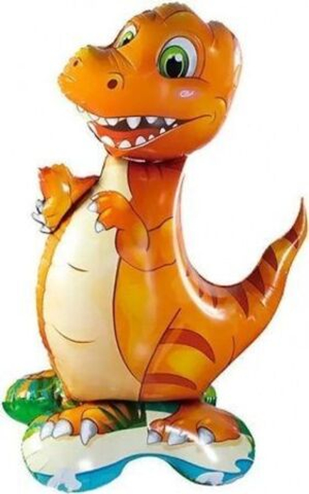 Шар 3D (22""/56 см) Фигура на подставке, Маленький тираннозавр, 1 шт. в уп. Е88