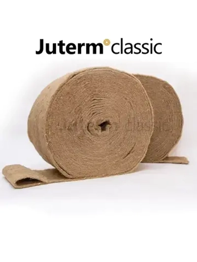 Джут утеплитель межвенцовый лента 100 мм 8 мм 20 м 8 рулонов. 450 гр/м2 Juterm classic для сруба, бревна, бруса