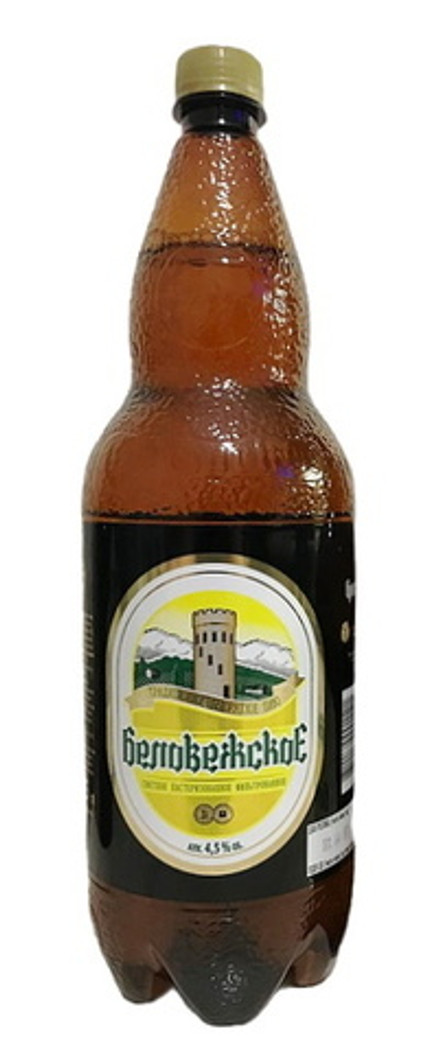 Пиво "Беловежское светлое" 1,5л. Брестппиво