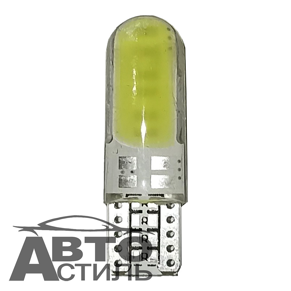 Светодиод 12V T10  2COB WHITE SIL BIG   (без цок) (бл2шт) GQY-5064