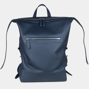 Рюкзак Rousseau из кожи теленка, синего цвета