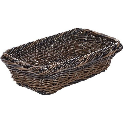 Корзина гастр.1/4;полипроп.,сталь нерж.;,H=65,L=265,B=162мм;коричнев. (Цвет: коричневый)