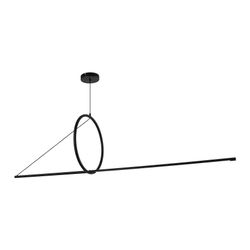 Подвесной светильник SUSPENSION CERCLE ET TRAIT – GRAPHITE SATINE L170