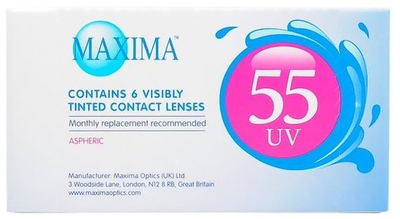 Ежемесячные контактные линзы Maxima 55 UV (уп. 6 линз)