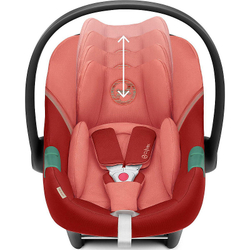 Коляска 3 в 1 Cybex Priam IV Rosegold complete и автокресло Aton S2 i-Size Hibiscus Red Mirage Grey