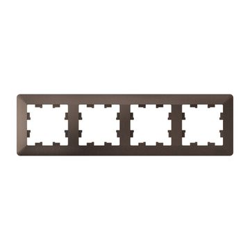 Рамка 4-м AtlasDesign Air мокко/дым. черн. SE ATN220604