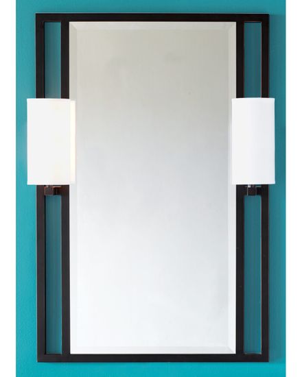 Черное зеркало с бра “Дуглас”