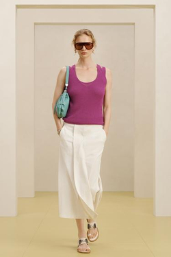 ZARA ТОП ИЗ СМЕСОВОЙ ВИСКОЗЫ, ЦВЕТ ФУКСИИ