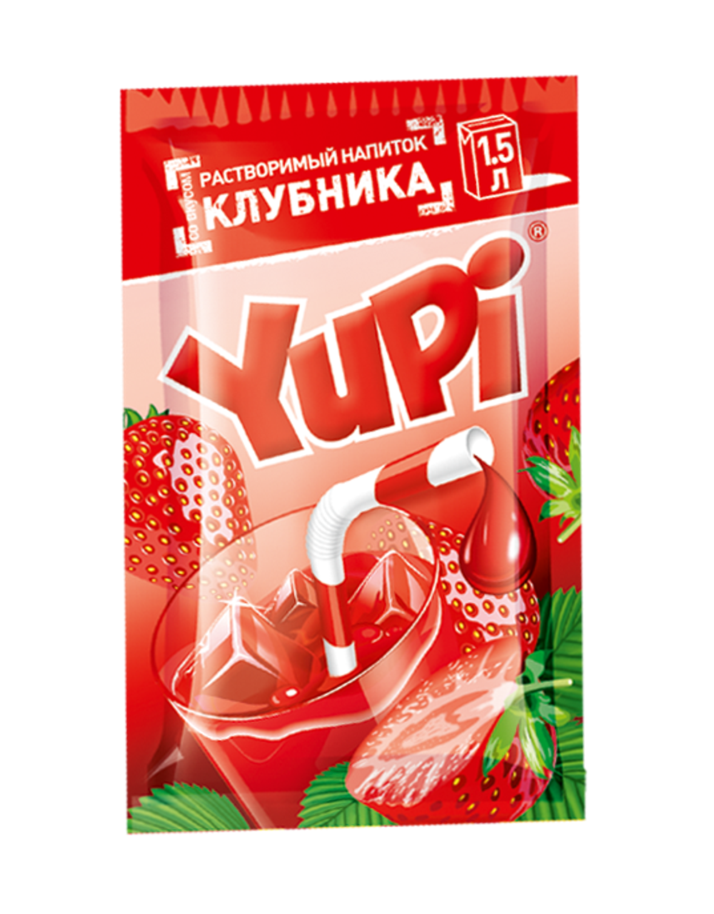 Растворимый напиток ЮПИ Клубника 12г*24шт*6 бл