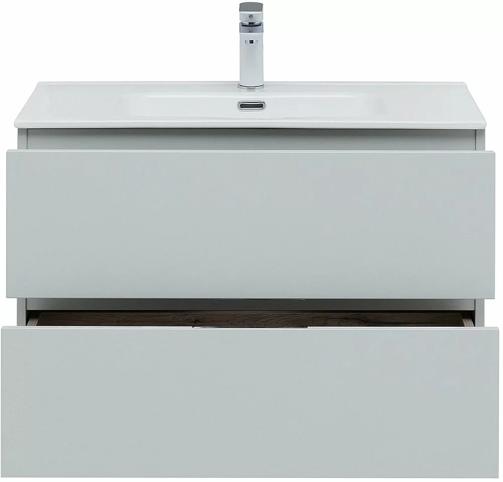 Тумба с раковиной Aquanet Алвита New 277516 80 серый
