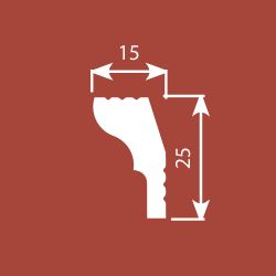 Карниз Ecopolymer, 25x15 мм