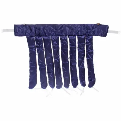 Мягкие атласные бигуди на ленте «KUDRI», цвет Синяя лазурь, 53-63 на 30см