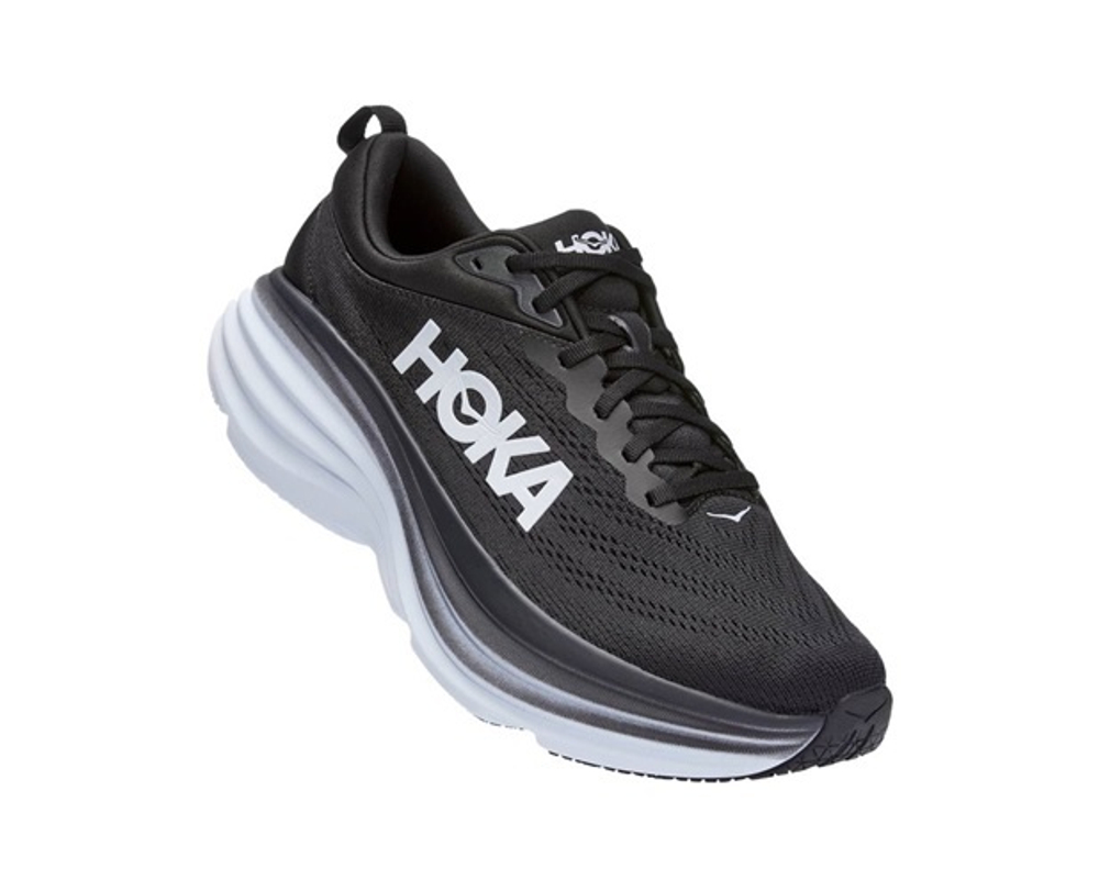 Кроссовки HOKA BONDI 8 Black White арт. 1123202BWHT, чёрный, муж.