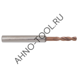 Сверло  3.5мм  твердосплавное 3D без подвода СОЖ. SP-X800030350 VHM AHNO по стали, чугуну, нерж. и ж