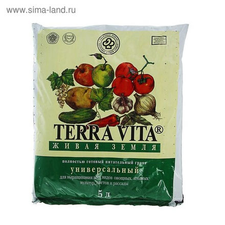 Грунт Универсал 5 л Terravita Живая земля (ФАРТ)
