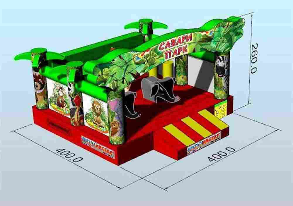 Коммерческий надувной батут "Национальный парк" 4*4*3 м