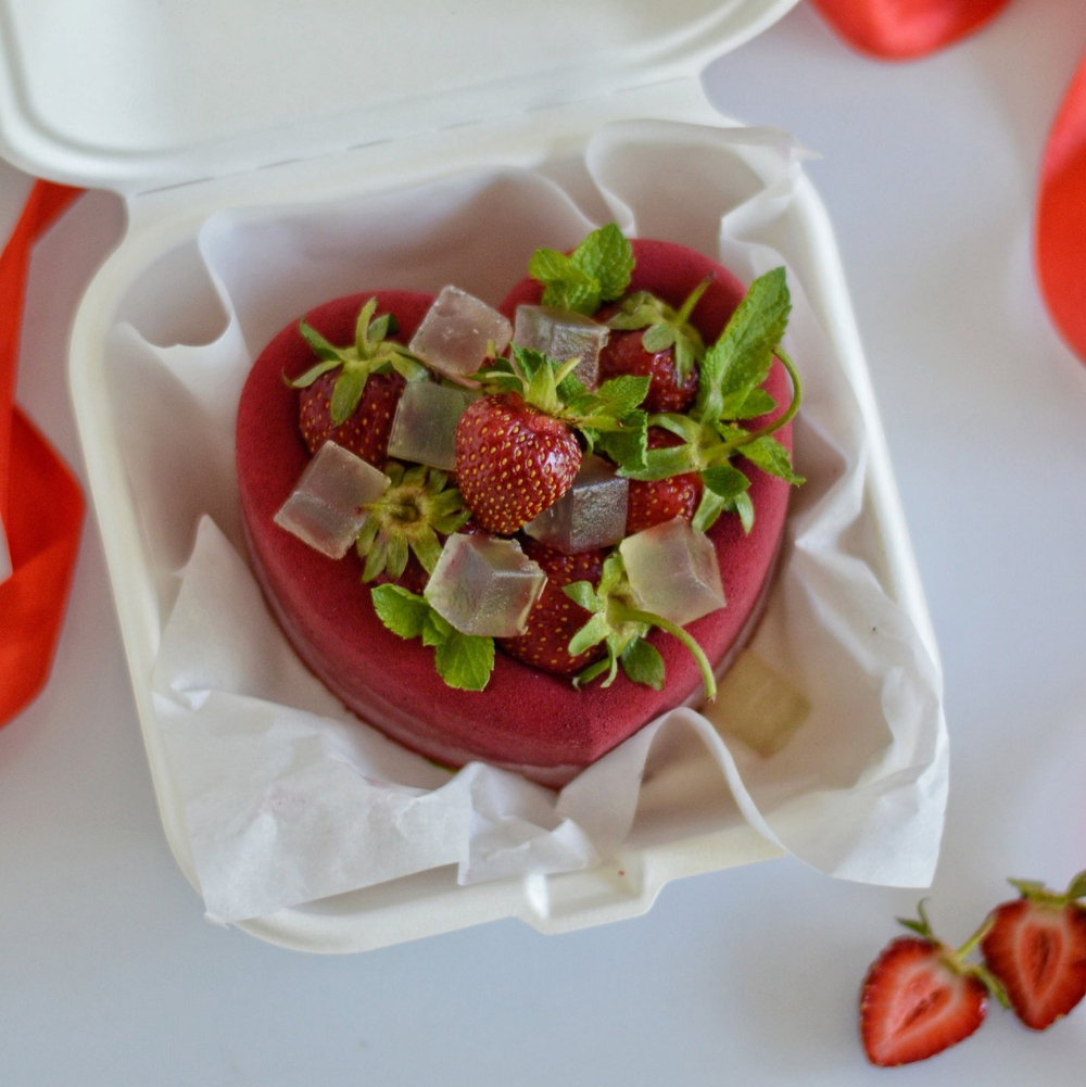 Силиконовая форма "Бенто савоярди сердце" 110*110*70, V 550 мл