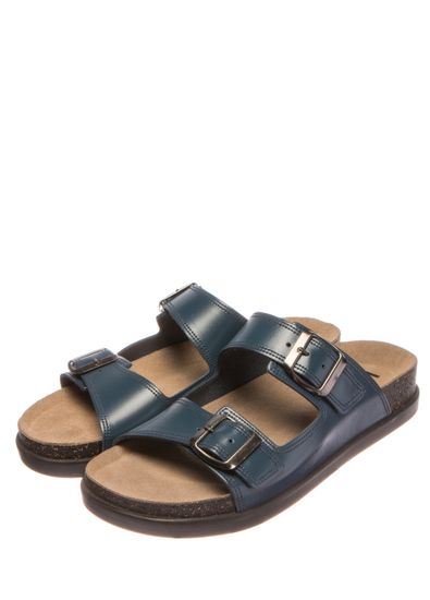 1220 | Женские тапочки-сабо (темно-синий)