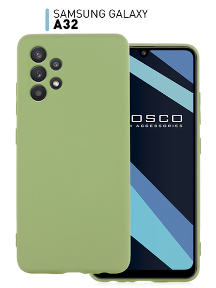 Чехол ROSCO для Samsung Galaxy A32 оптом (арт. SS-A32-COLOURFUL-GREEN)
