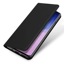 Чехол книжка из PU кожи черного цвета от Dux Ducis для смартфона Samsung Galaxy S10, серия Skin Pro Series Case