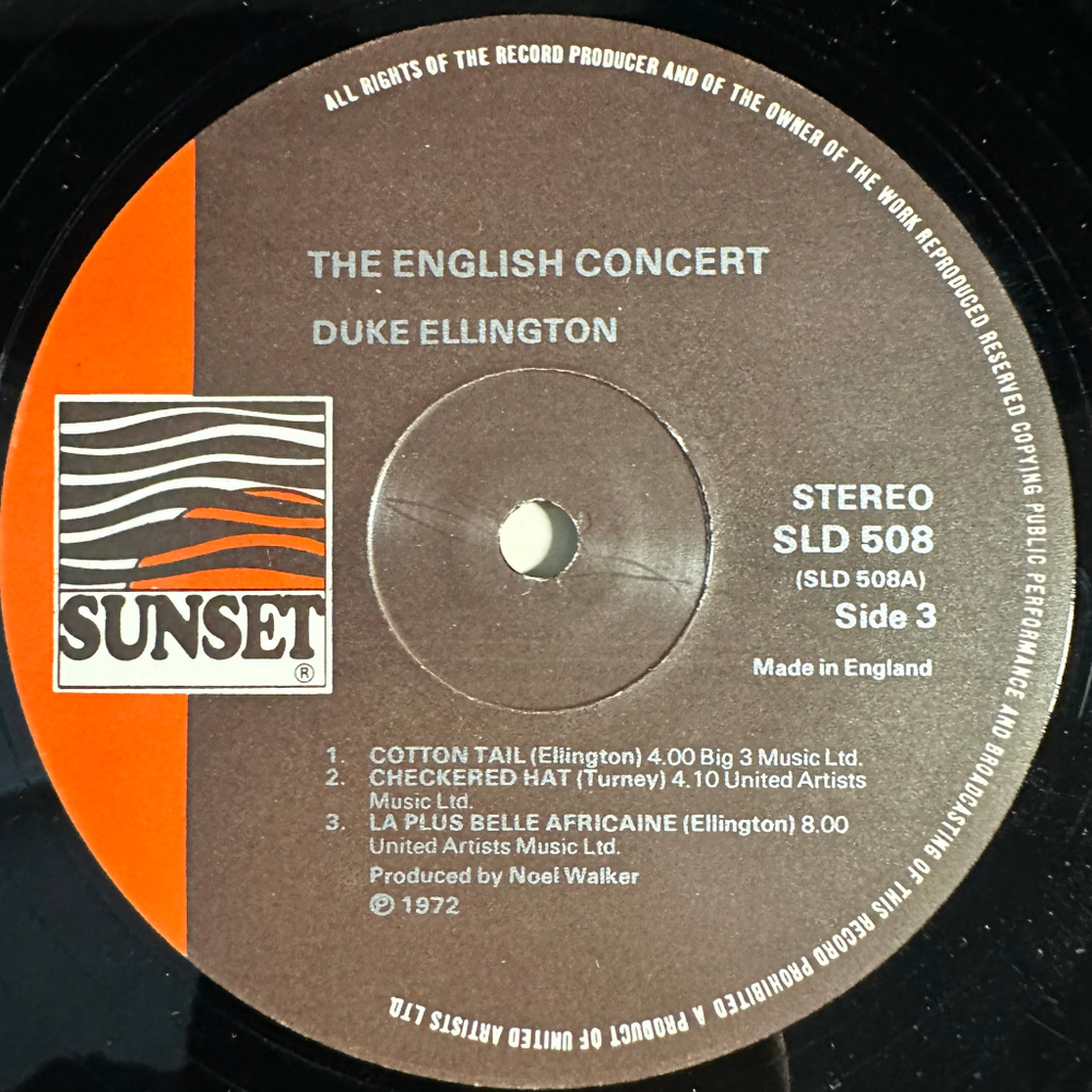 Duke Ellington - The English Concert 2LP (Англия 1977г.)