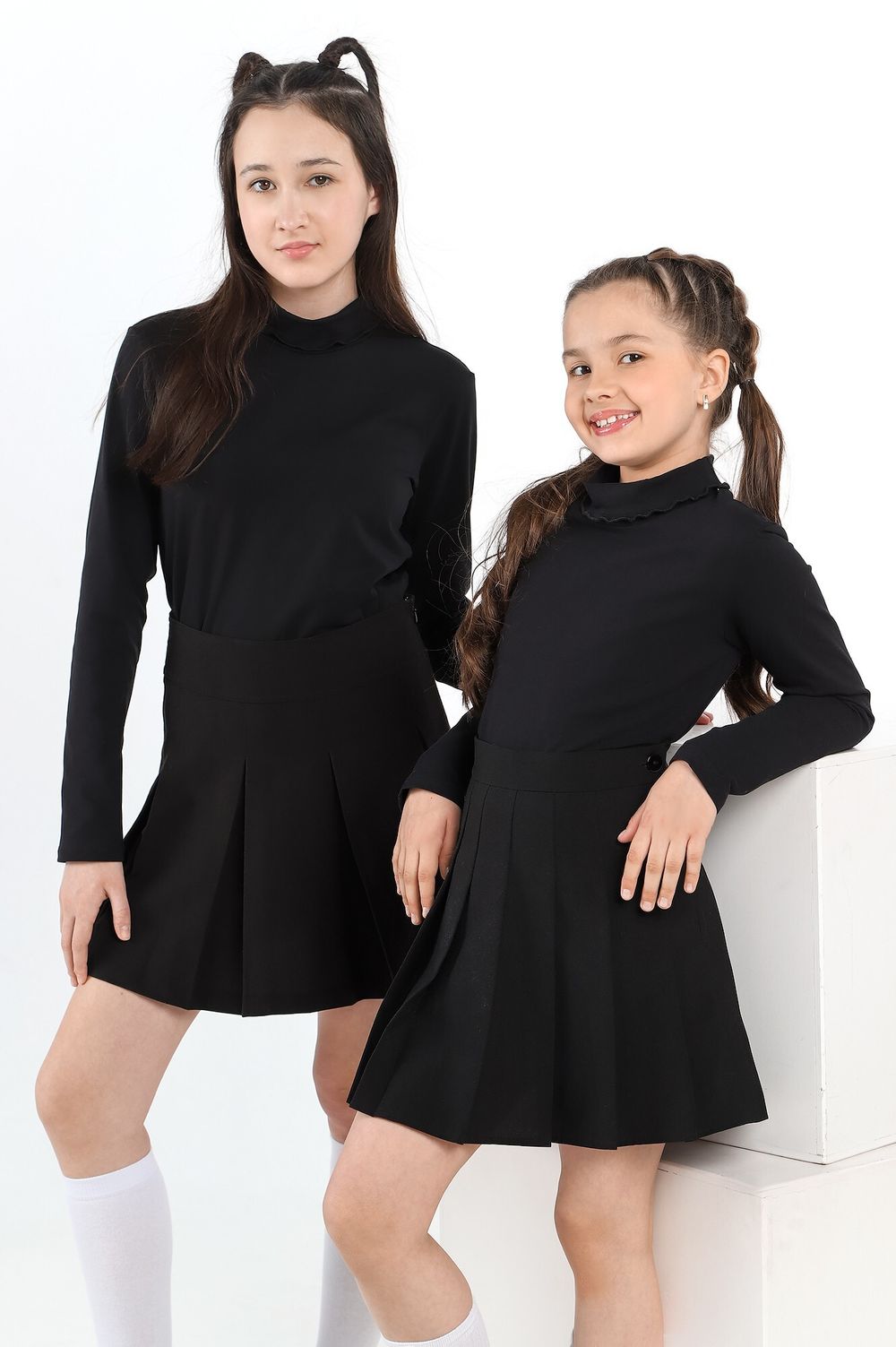 Джемпер для девочки Скул-3 Виотекс ЧЁРНЫЙ