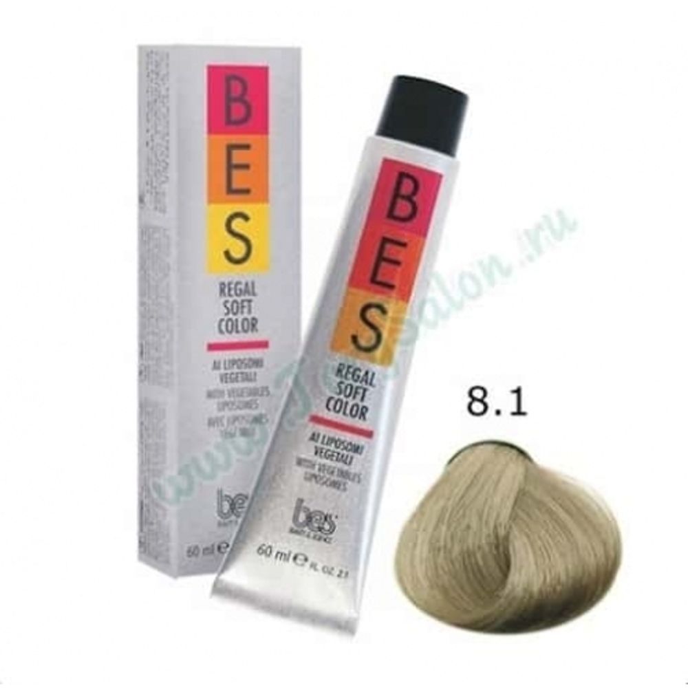 Безаммиачный краситель для волос «Светло-русый пепельный», 8.1, Regal Soft, BES, 60 мл.