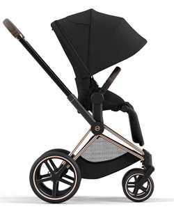 Коляска 3 в 1 Cybex Priam IV Rosegold complete и автокресло Aton S2 i-Size Moon Black Sepia Black