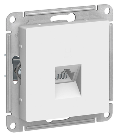 ATLASDESIGN РОЗЕТКА компьютерная RJ45, кат. 5Е, механизм, БЕЛЫЙ