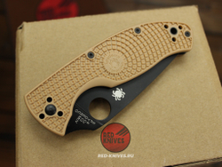 Нож Spyderco Tenacious LTW - песок рук., черный клинок RK-498