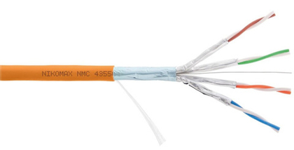 Кабель витая пара F/FTP 6a кат. 4 пары NikoMax NMC 4355C-OR