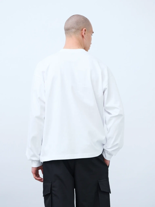 Лонгслив оверсайз (белый) 230 г