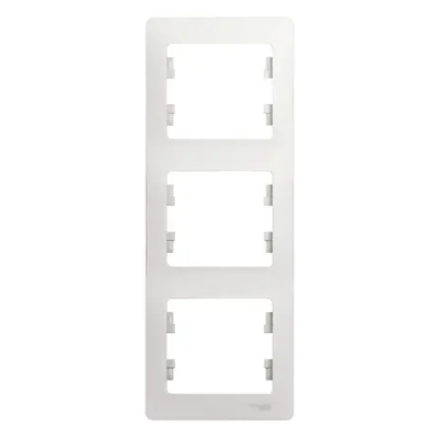 GLOSSA 3-постовая РАМКА, вертикальная, БЕЛЫЙ