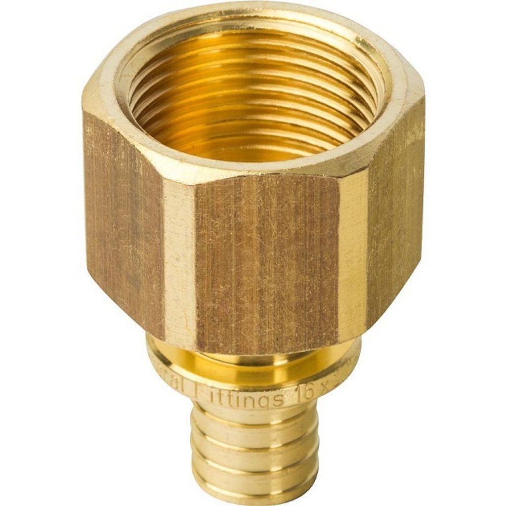 STOUT Переходник с внутренней резьбой 16x3/4" аксиальный для труб из сшитого полиэтилена