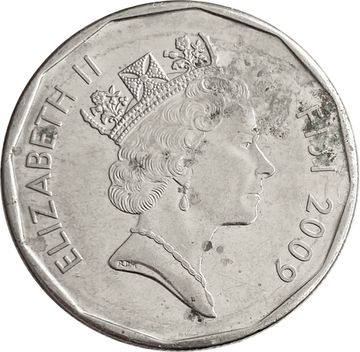 50 центов 2009 Фиджи. Парусник