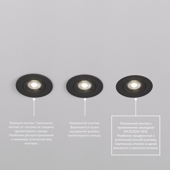 Встраиваемый светильник Denkirs Billum DK3020-BK