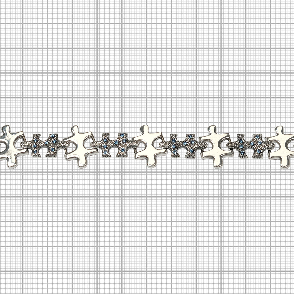 "Пазлы" браслет в серебряном покрытии из коллекции "Игрушки" от Jenavi
