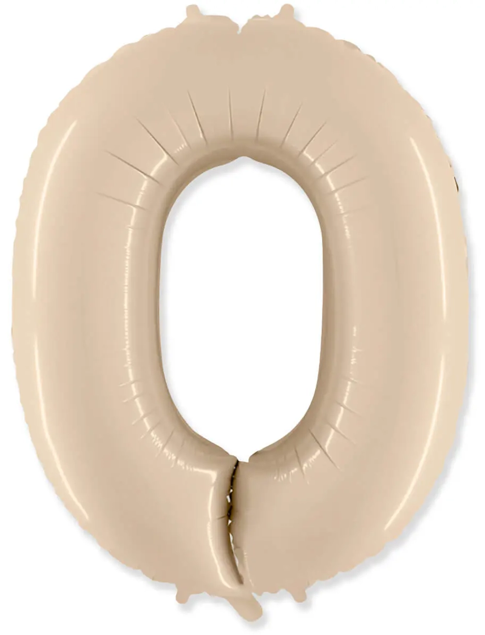 Цифра «0» кремовая с гелием в магазине «Склад Шаров»