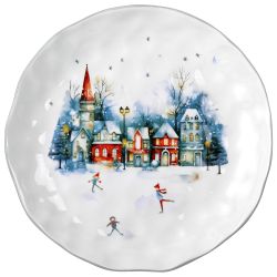 ТАРЕЛКА ОБЕДЕННАЯ AGNESS "С НОВЫМ ГОДОМ!" 28*4 СМ