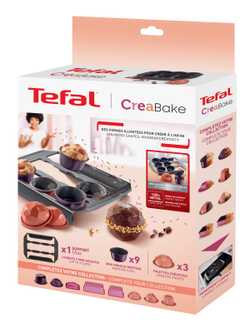Стартовый набор Tefal Creabake J304SS04 поднос-держатель + 9 форм Muffin +  3 формы