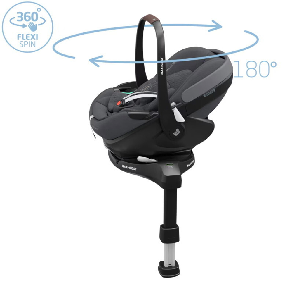 Автокресло Maxi-Cosi Pebble 360 Pro 0-13 кг с базой Family Fix 360 Prо 8052204110 Twillic Graphite/графит (2024)