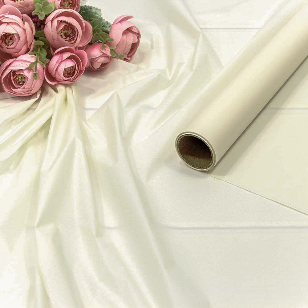 Пленка В рулоне 10 м х 58 см "Тишью" ламинированная (Белый)