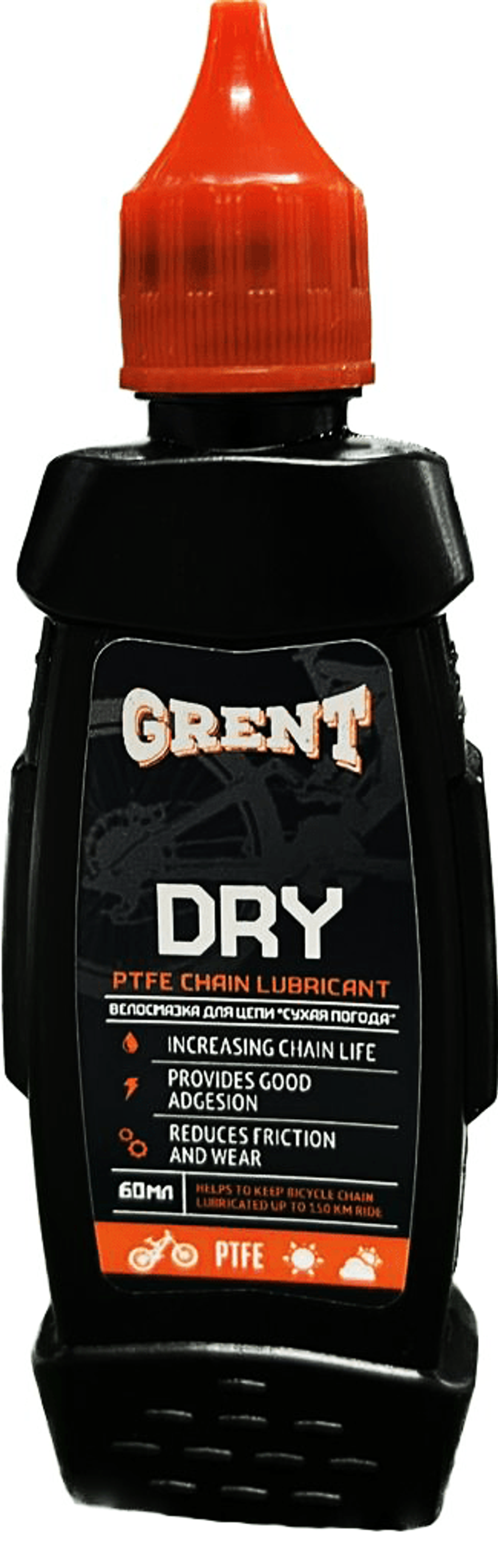 Смазка-вело Цепная д/сухой погоды с тефлоном 60мл.GRENT PTFE Lube (32132)