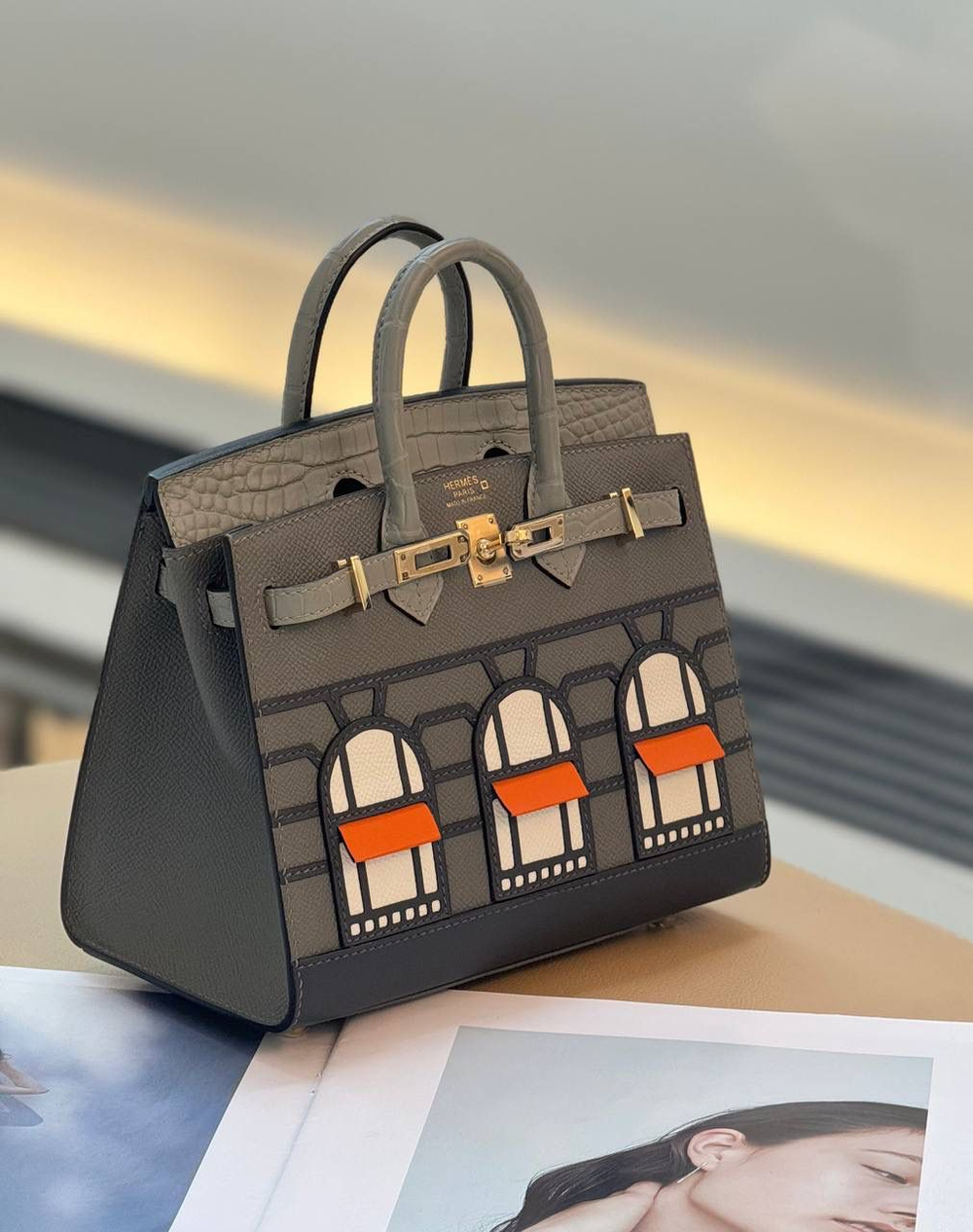 Сумка Hermes из кожи крокодила